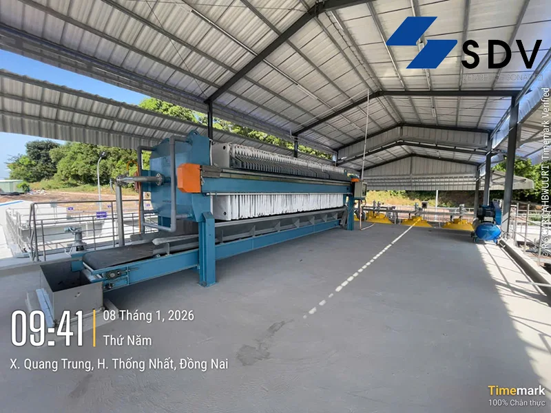 máy ép bùn của công ty Sonadezi SDV