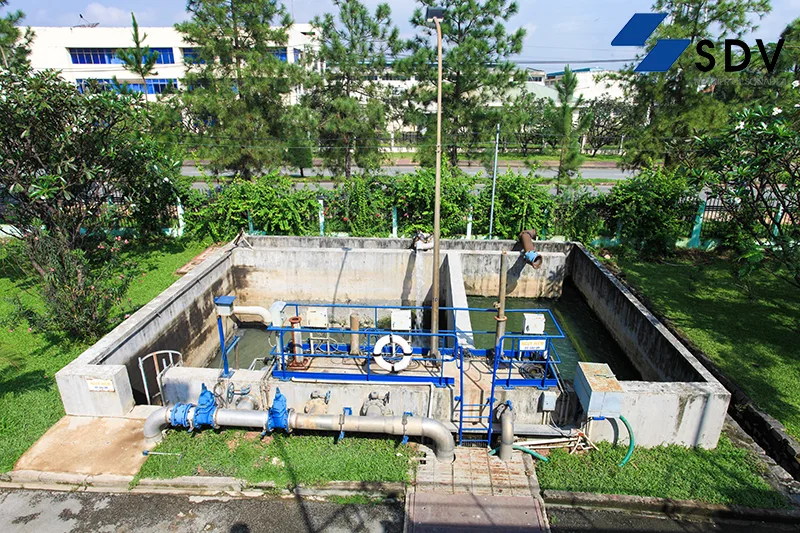 Khu vực xử lý nước thải tại Sonadezi SDV