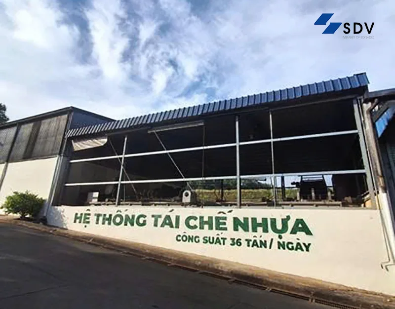 Xưởng tái chế nhựa công ty Sonadezi SDV