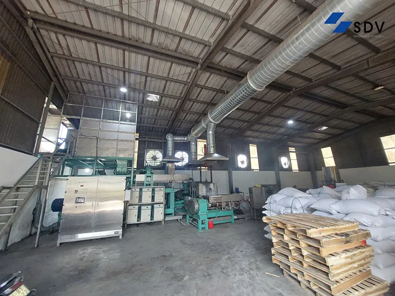 Khu vực tái chế nhựa của công ty Sonadezi SDV