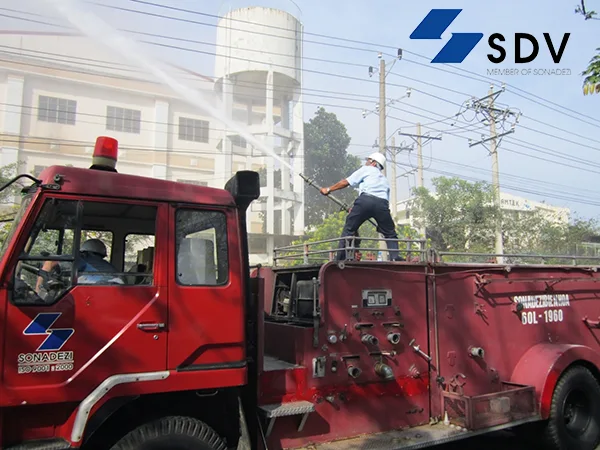 Nhân viên Bảo vệ Sonadezi SSS được trang bị xe chuyên dụng tác nghiệp phòng cháy chữa cháy