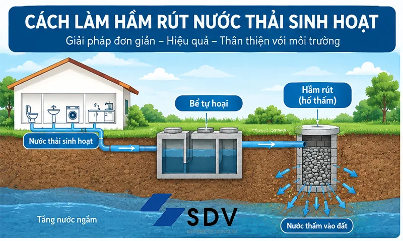 Cách làm hầm rút nước thải sinh hoạt