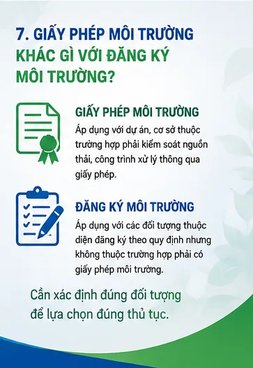 Giấy phép môi trường khác gì với đăng ký môi trường